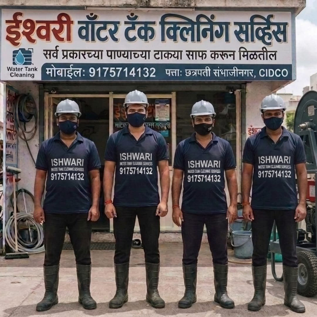 Ishwari Cleaning Service team in professional safety gear
